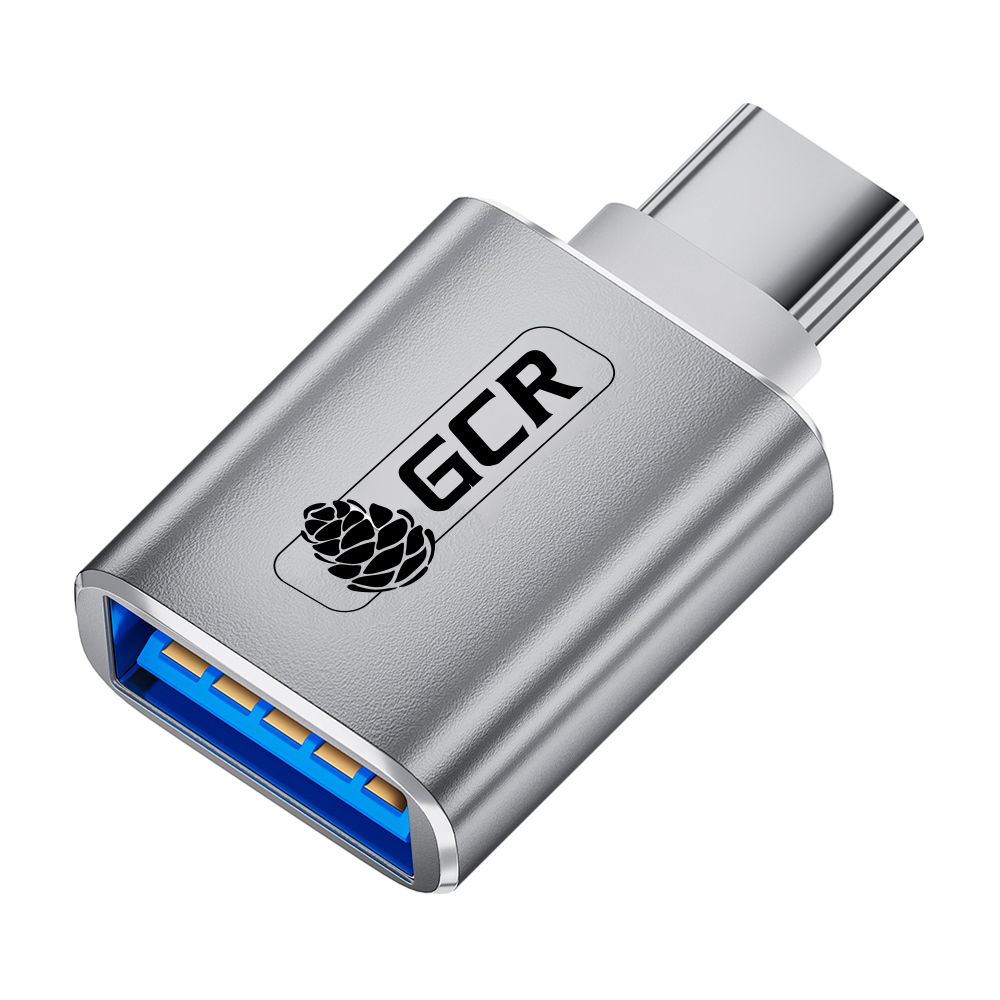 

Переходник (адаптер) USB Type-C-USB, серебристый Greenconnect GCR-UC3AF (GCR-52302), GCR-UC3AF