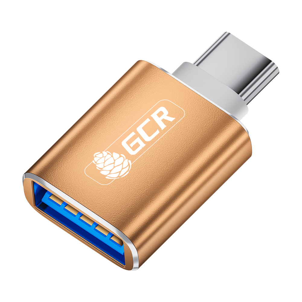 

Переходник (адаптер) USB Type-C-USB, золотистый Greenconnect GCR-UC3AF (GCR-52301), GCR-UC3AF