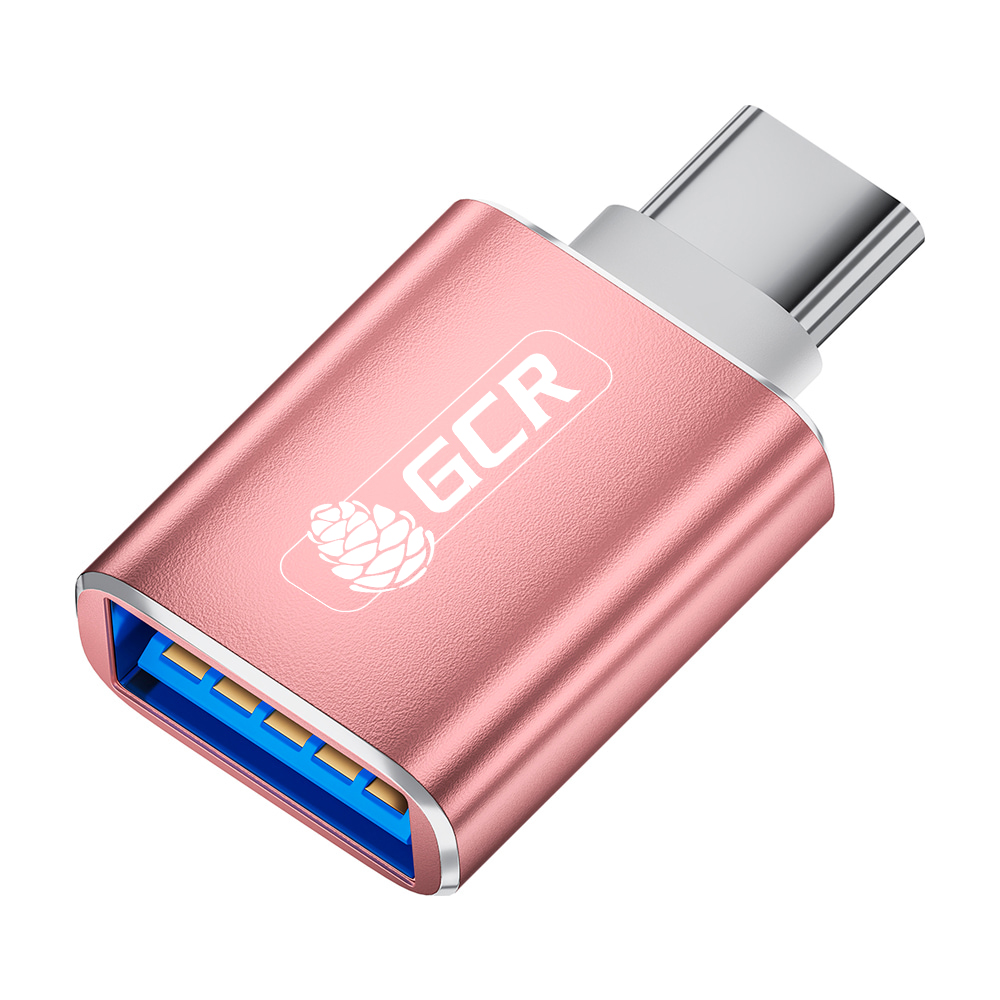 

Переходник (адаптер) USB Type-C-USB, розовый, Greenconnect GCR-UC3AF (GCR-52300), GCR-UC3AF