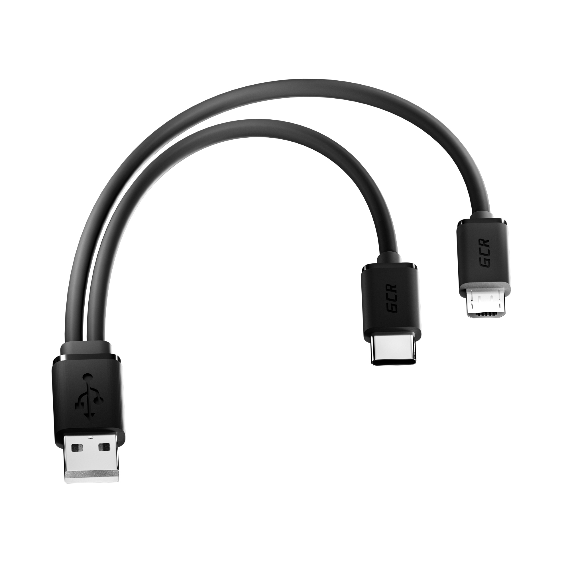 

Кабель Micro USB+USB Type-C-USB, 15см, черный Greenconnect GCR-Y14 (GCR-51650), GCR-Y14