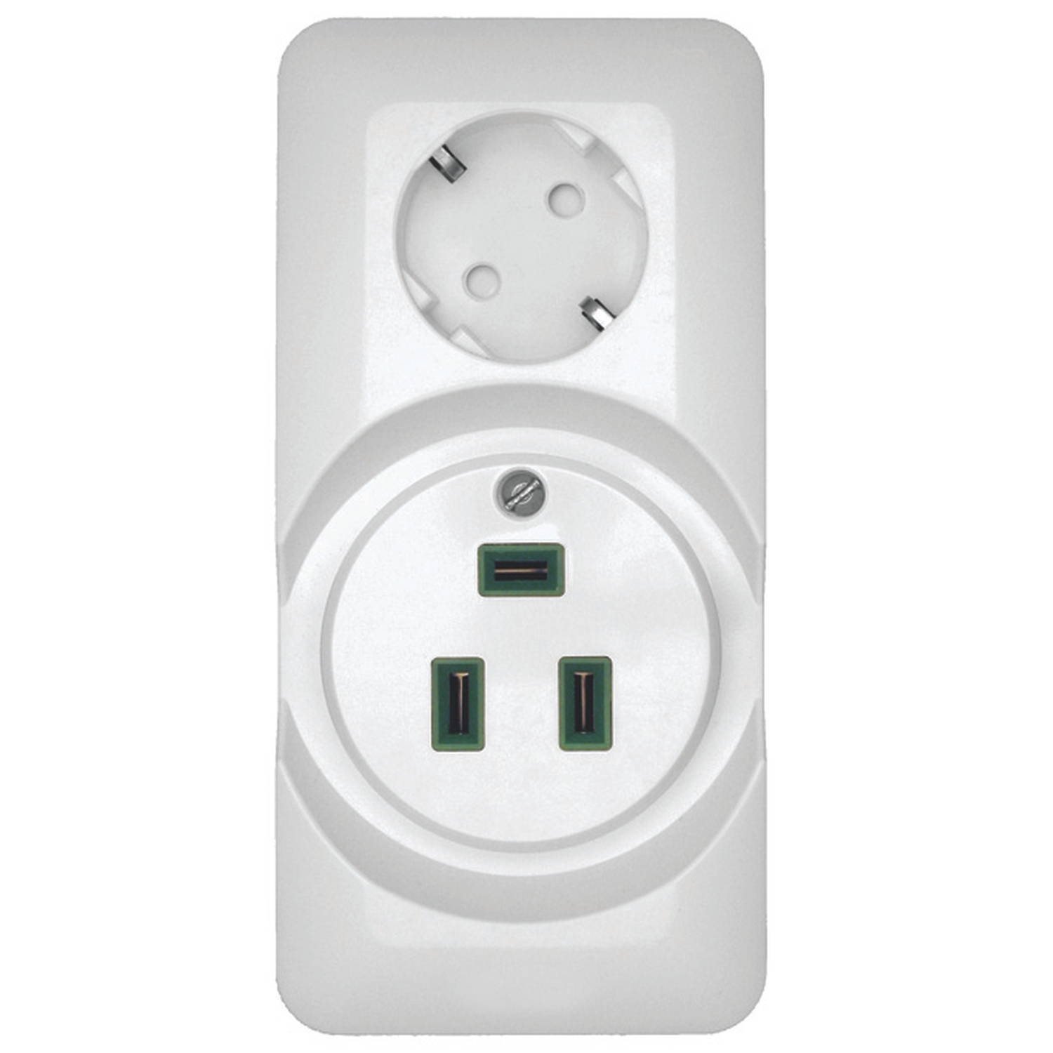 

Розетка Schneider Electric Прима, открытый монтаж, 2-х постовая, с з/к, со шторками, 16A, в сборе, IP20, эл/плит, белый (RA32-211R-B)