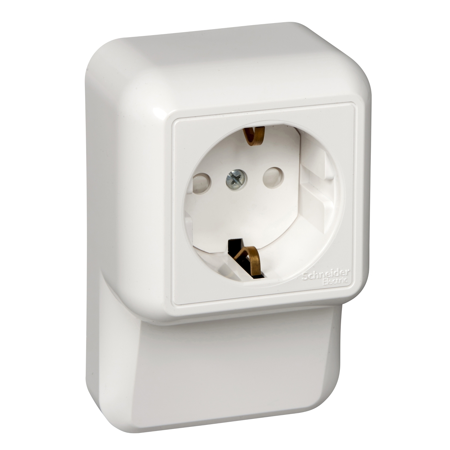 

Розетка Schneider Electric Прима, открытый монтаж, однопостовая, с з/к, со шторками, 16A, в сборе, IP20, плинтусная, белый (RA16-003-2M-B), 0