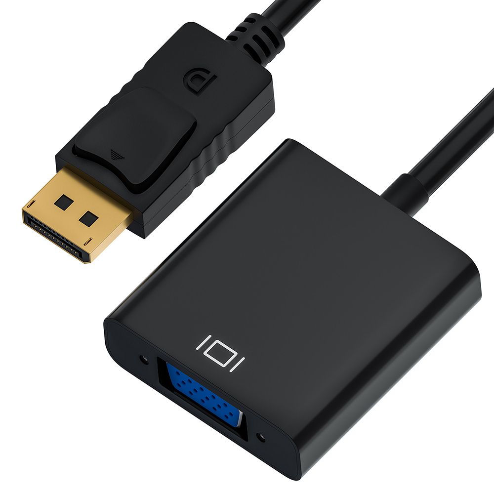 

Кабель DisplayPort(20M)-VGA(15F) v1.2, 20см, черный GCR (GCR-CVDP11)