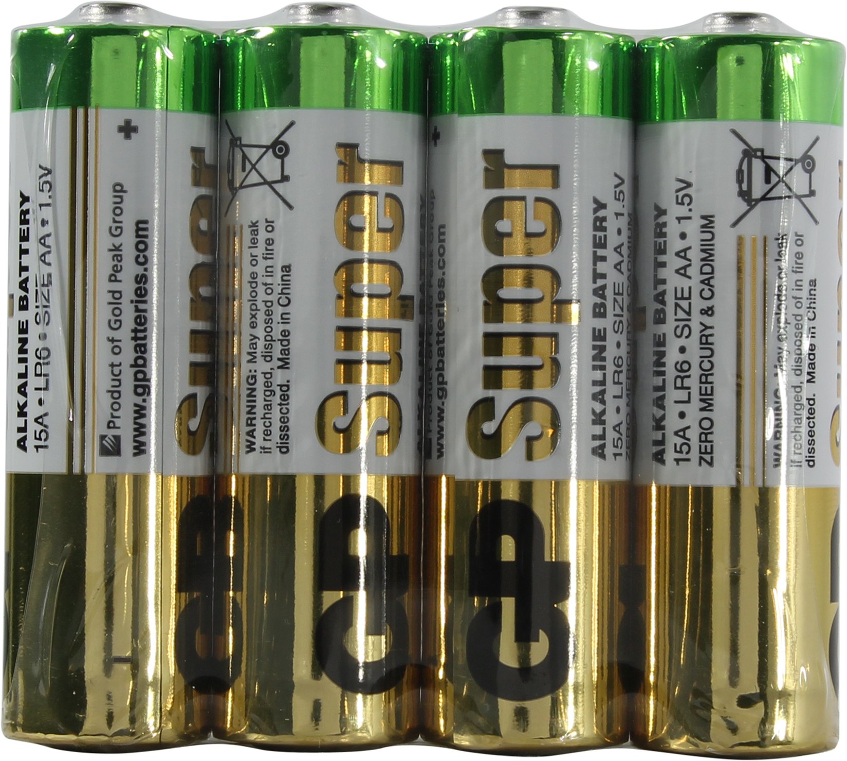 Батарейка GP Super, AA (LR06/15А), 1.5V, 96 шт