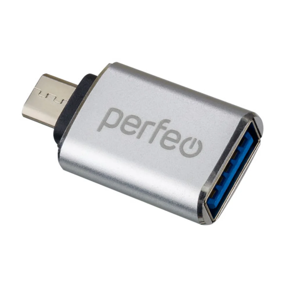 

Переходник (адаптер) Micro USB 3.0(Bm)-USB 3.0(Af), OTG, серебристый PERFEO PF-VI-O012 Silver (PF_C3002), PF-VI-O012 Silver