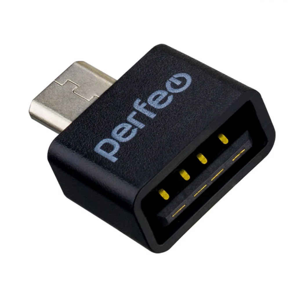 

Переходник (адаптер) Micro USB 2.0(Bm)-USB 2.0(Af), OTG, черный PERFEO PF-VI-O010 (PF_B4995), PF-VI-O010