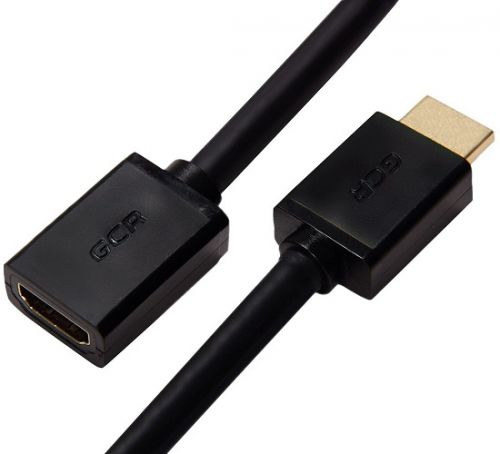 

Кабель-удлинитель HDMI(19M)-HDMI(19F) v2.0 4K, экранированный, 1м, черный GCR (GCR-HMFR6-BB3S-1m)