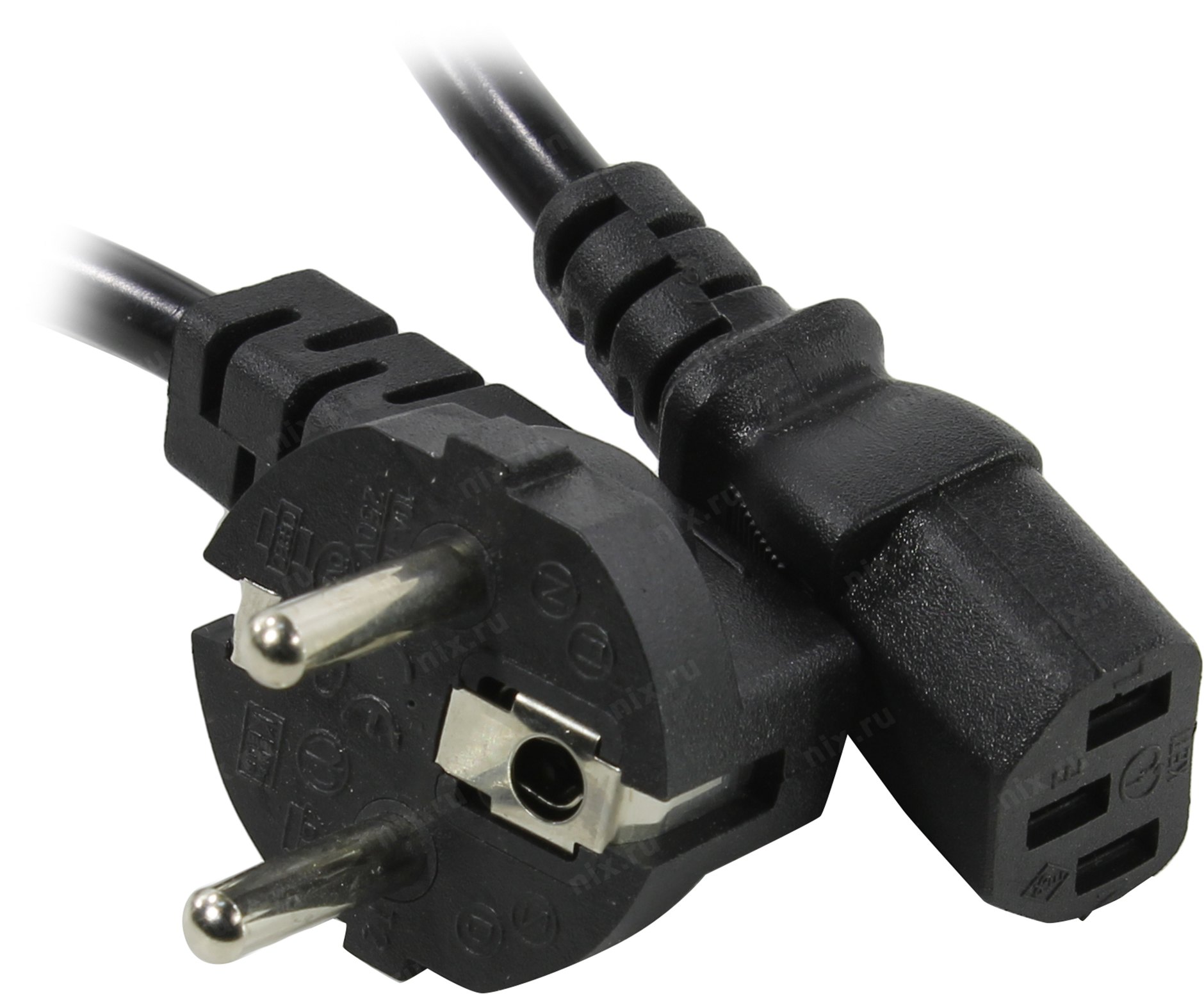 

Кабель питания Schuko (Euro)(M)-IEC-320-C13 угловая вилка/прямой штекер, 1.2м, черный Exegate Power PC-1,2 (EX273393RUS), PC-1,2