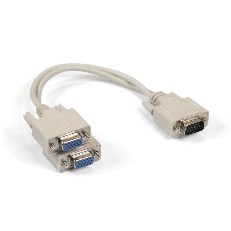 Разветвитель VGA 1=>2 (1x15M/2x15F) VGA Spliter Cable 0.3m ExeGate (EX284939RUS)