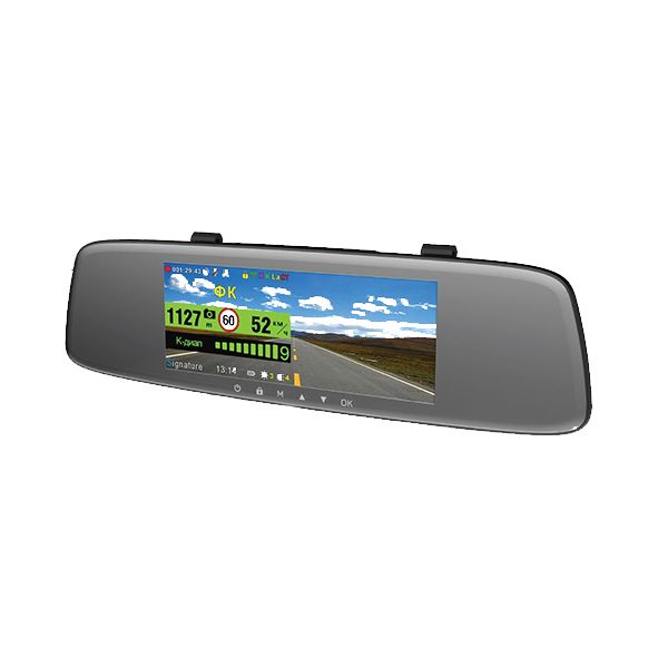 Видеорегистратор зеркало заднего вида Sho-Me Combo Mirror, 2304x1296 30 к/с, 136°, G-сенсор, GPS/ГЛОНАСС, радар-детектор, microSD (microSDHC) (1588561) - фото 1
