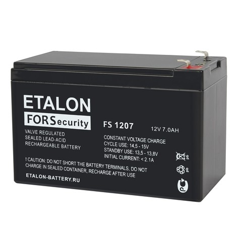 

Аккумуляторная батарея для ОПС ETALON FS 1207, 12V, 7Ah (ETALON FS 1207), Черный, FS 1207