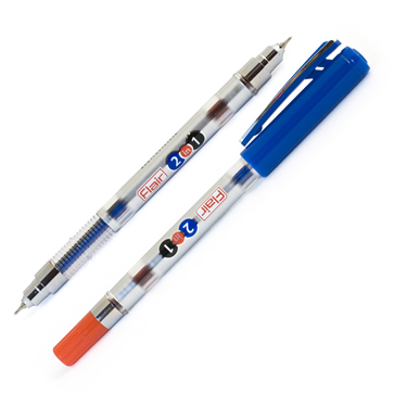 

Ручка шариковая Flair 2-IN-1, двусторонняя, синий/красный, пластик, колпачок (F-1152), 2-IN-1