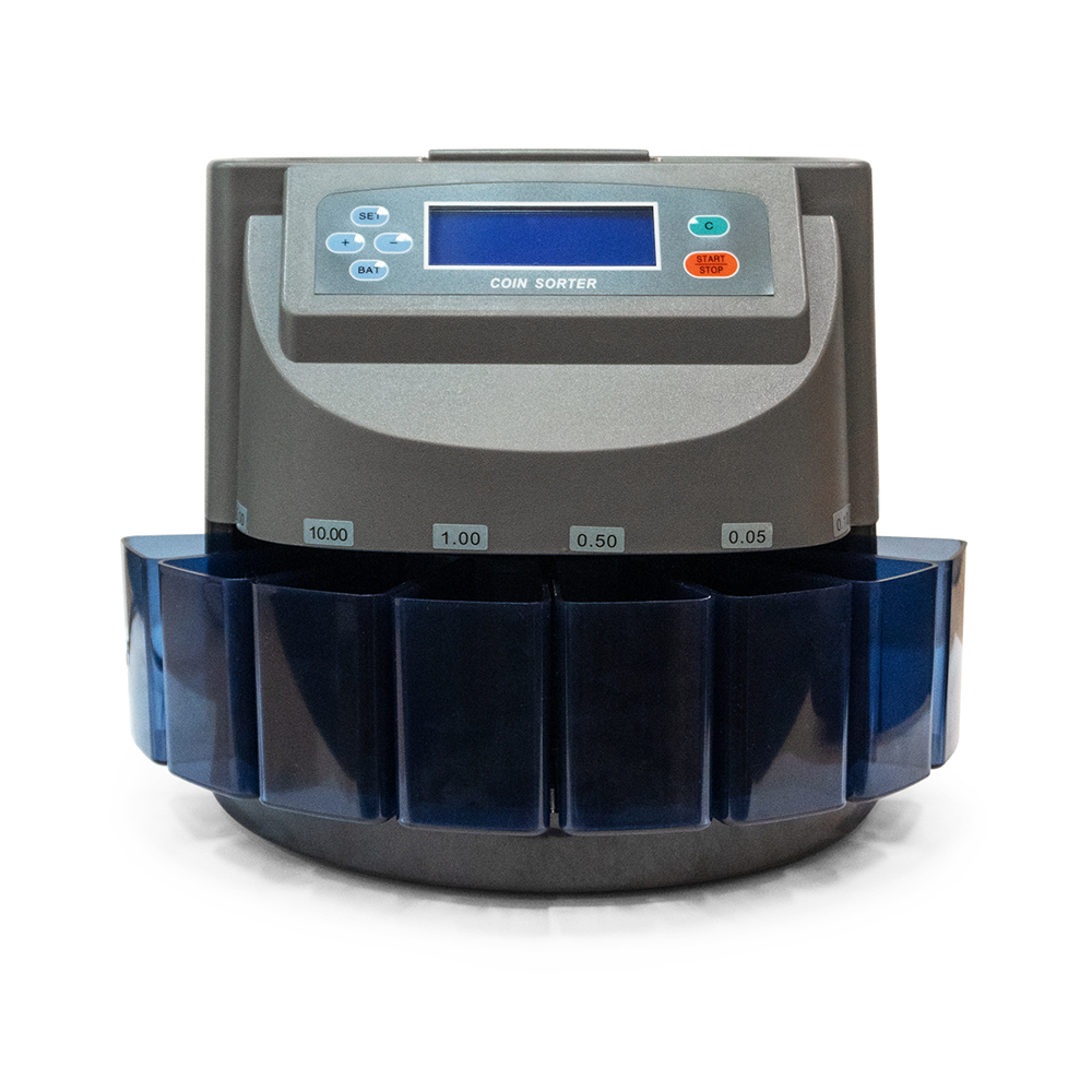 Сортировщик монет Mbox CS 200, сортировка/пересчет/суммирование/фасовка, темно-серый/синий