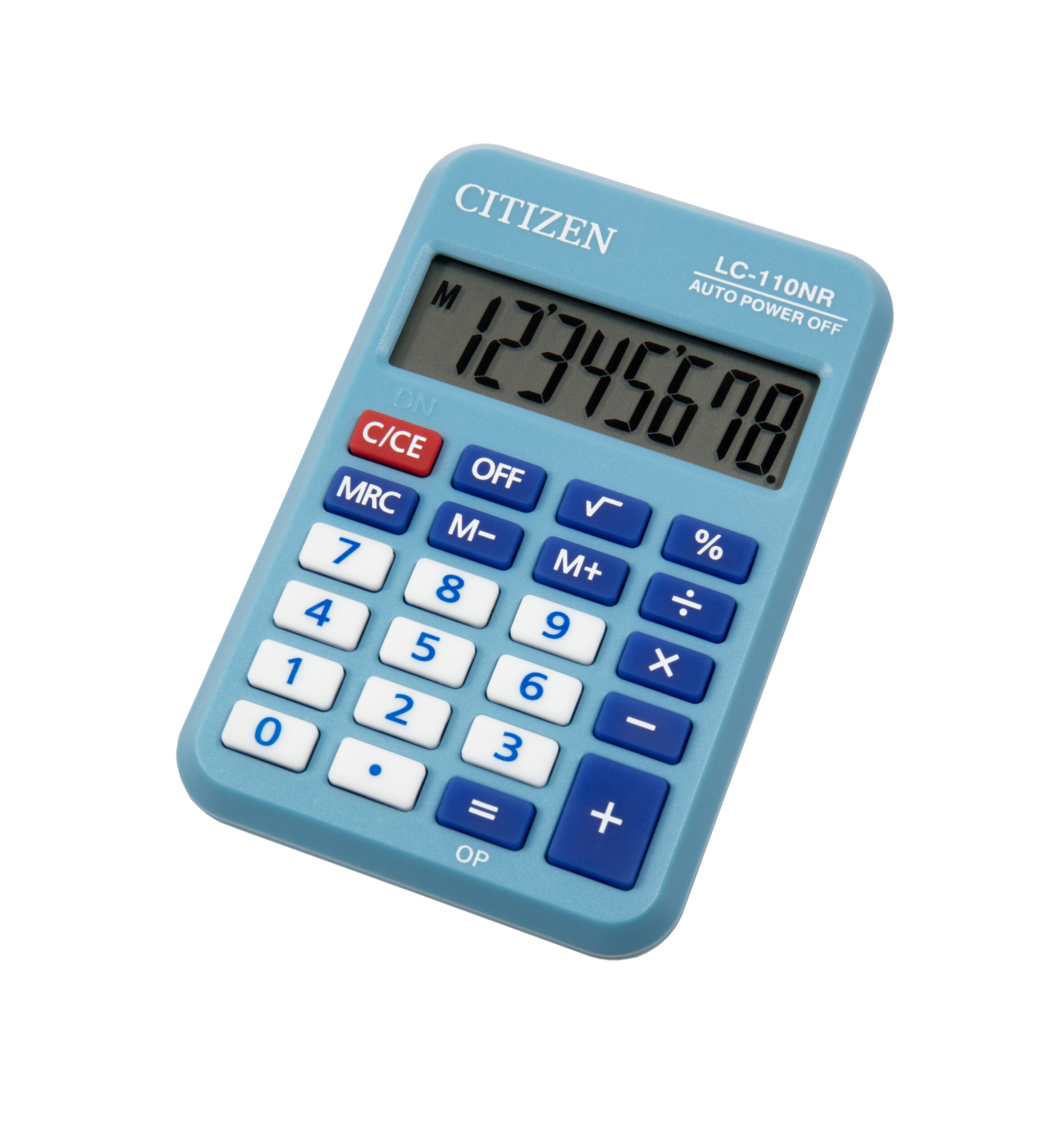 

Калькулятор карманный Citizen BusinessLine LC-110NRBL, 8-разрядный, однострочный экран, голубой, LC-110NRBL