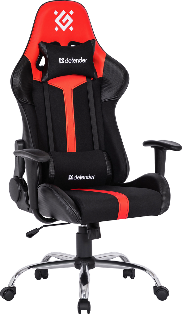 Кресло игровое Defender Racer, черный/красный (64374)