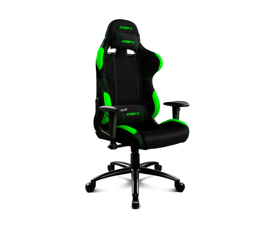Кресло игровое Drift DR100 Fabric, черный/зеленый (DR100BG)