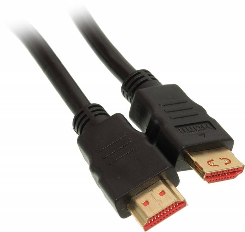 Кабель HDMI(19M)-HDMI(19M) v2.1 4K, экранированный, ферритовый фильтр, 1м, черный Buro (BHP-HDMI-2.1-1G) - фото 1