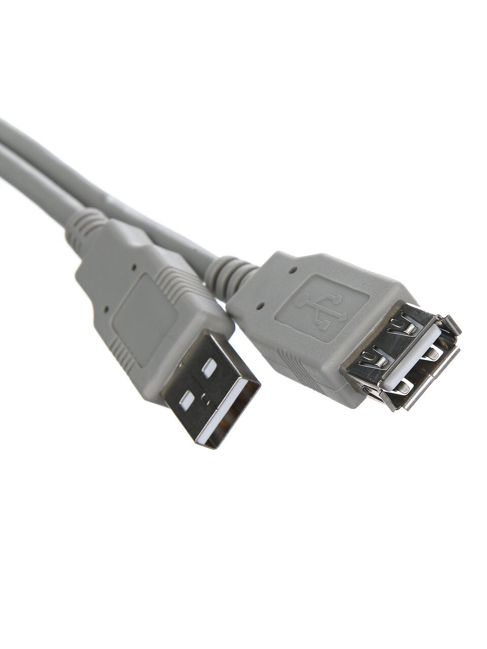 Кабель USB 2.0(Am)-USB 2.0(Af), 1.8м, серый TV-COM (CU202-G-1.8M)