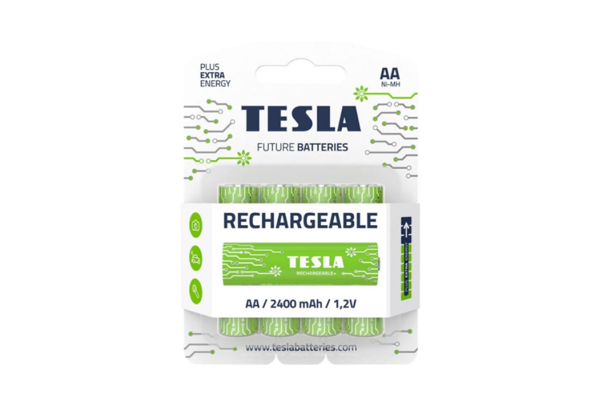 Батарея TESLA RECHARGEABLE, AA, 1.5V, 4шт. (8594183392288)