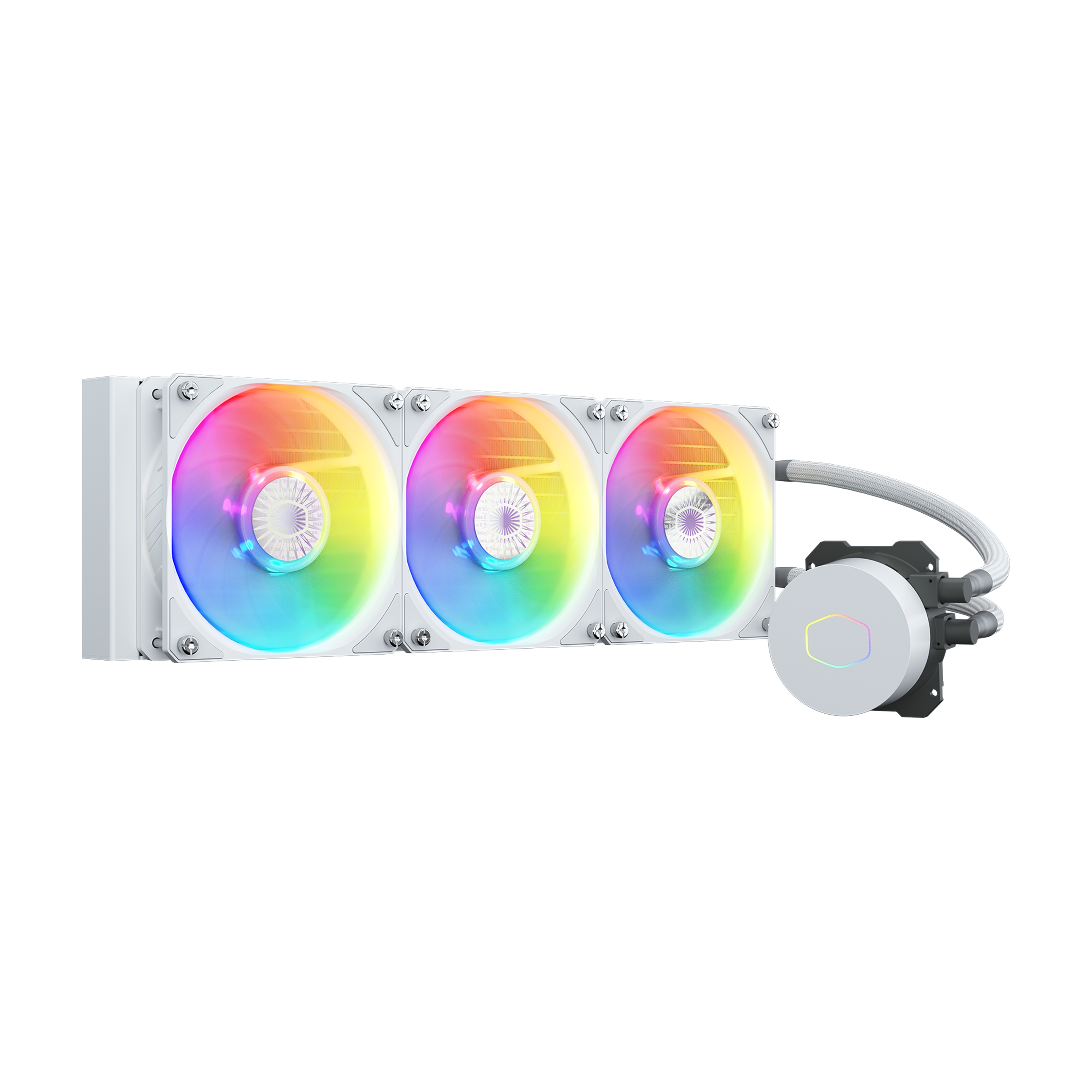 

Жидкостное охлаждение Cooler Master MASTERLIQUID ML360L ARGB WHITE EDITION V2 для Socket 115x/2066/2011/2011-3/1200/AM4/AM3/AM3+/FM1/AM2+/FM2/FM2+, 3x120мм, ARGB (MLW-D36M-A18PW-RW), MASTERLIQUID ML360L ARGB WHITE EDITION V2