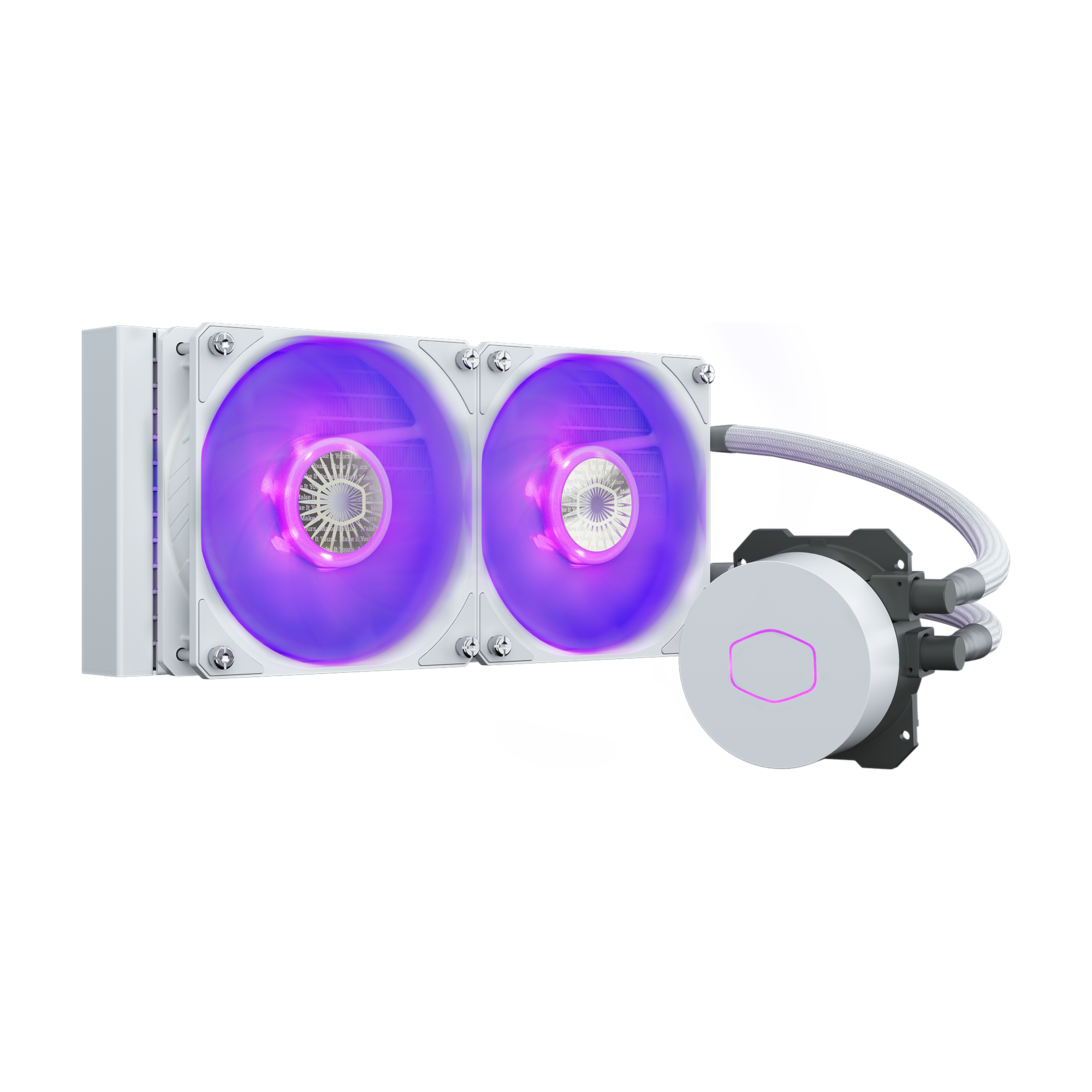 

Жидкостное охлаждение Cooler Master MASTERLIQUID ML240L V2 RGB WHITE EDITION для Socket да/2066/да/1200/AM4/да/да/да, 2x120мм, RGB LED (MLW-D24M-A18PC-RW), MASTERLIQUID ML240L V2 RGB WHITE EDITION