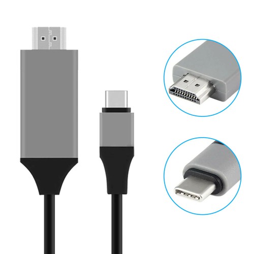 

Кабель-переходник (адаптер) Type-C(M)-HDMI(19M) 4K, 2 м, черный KS-is (KS-375)