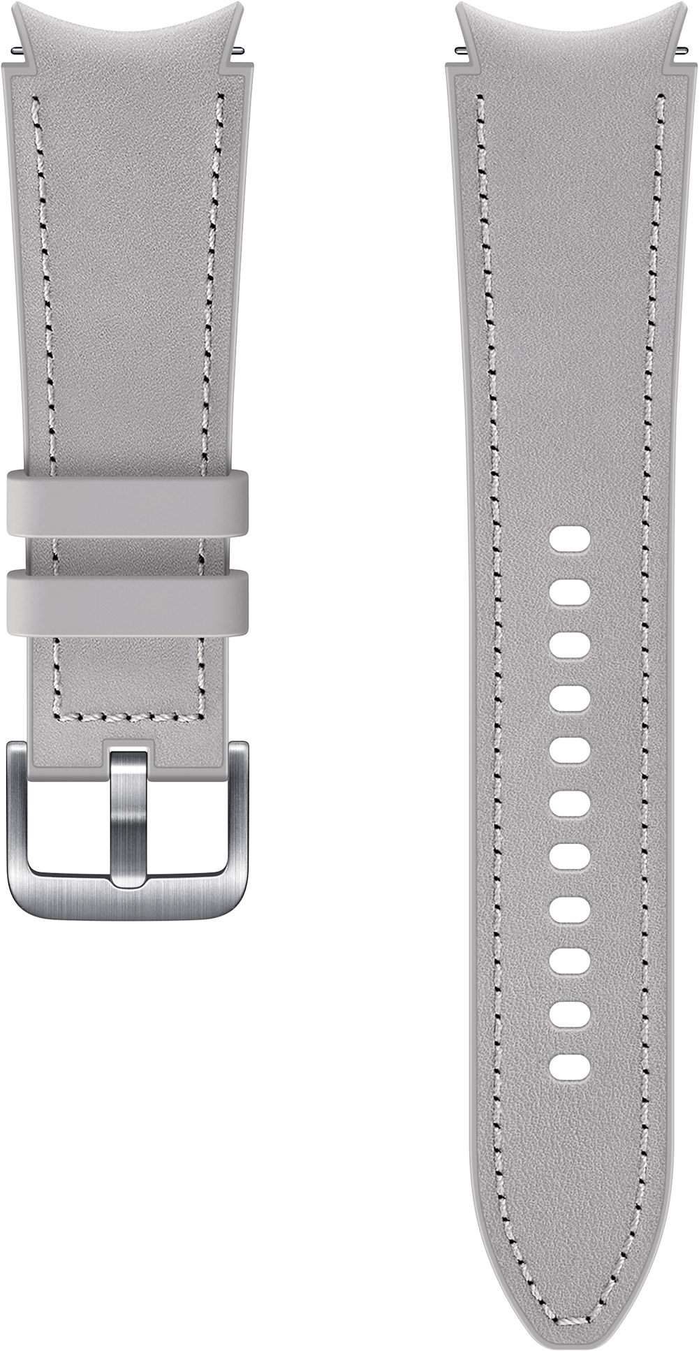 

Ремешок Samsung для Samsung Galaxy Watch 4/4 Classic, M/L, натуральная кожа, серебристый (ET-SHR89LSEGRU), Hybrid Leather