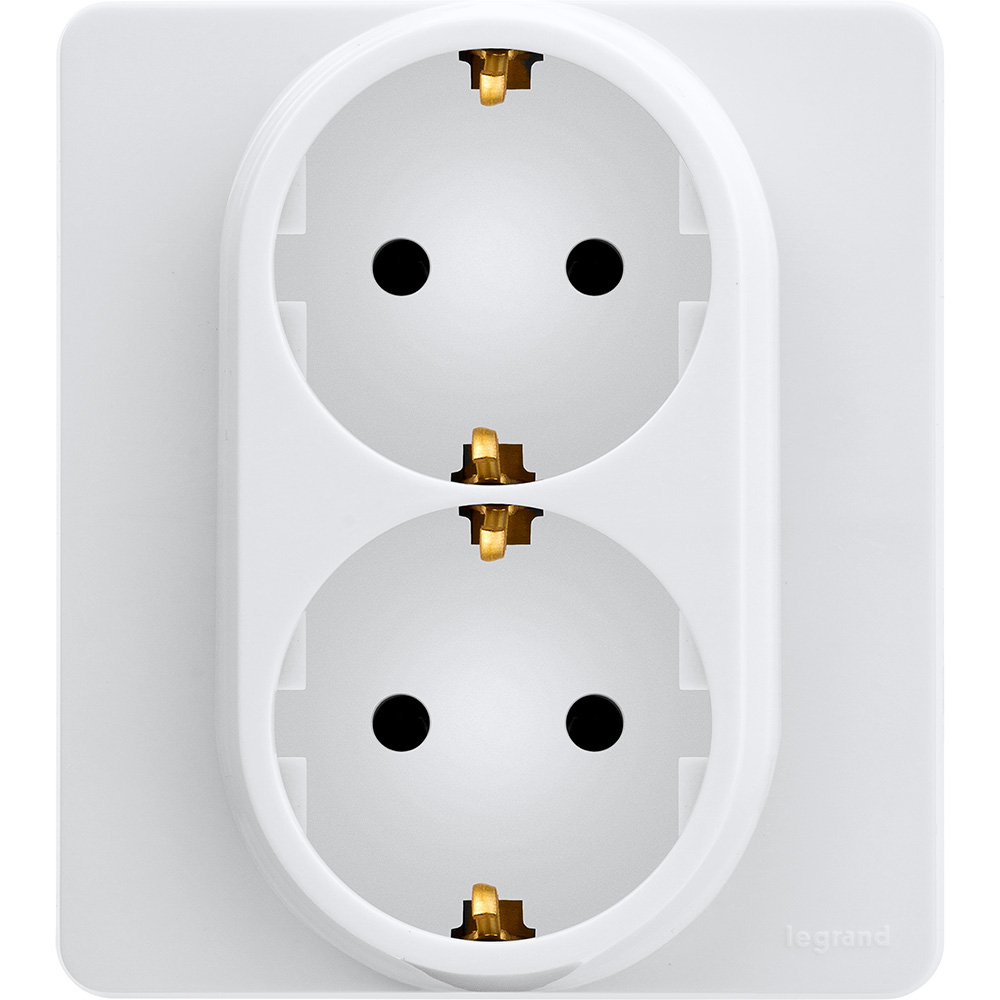 

Розетка Legrand Inspiria, скрытый монтаж, 2-х постовая, с з/к, 16A, механизм с накладкой, суппортом и рамкой, IP20, установка в одну монтажную коробку, белый (673750)