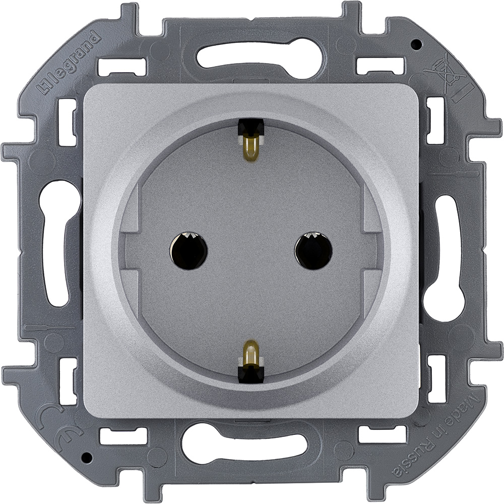 Розетка Legrand Inspiria, однопостовая, алюминий