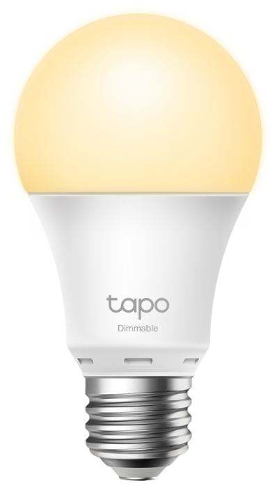 Умная лампа TP-Link Tapo L510E, 8.7Вт, 806лм, 2700 К, E27, WiFi, белый