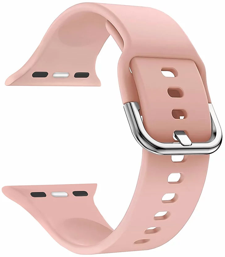 

Ремешок Lyambda Avior для Apple Watch, 42-44 мм, силикон, светло-розовый (DSJ-17-44-PK)