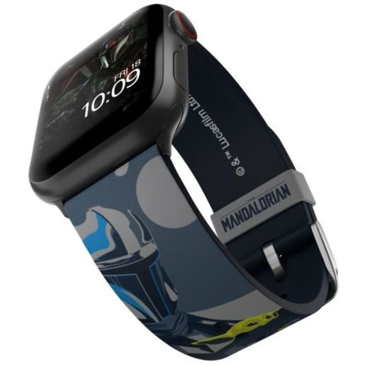 

Ремешок MobyFox для Apple Watch, 38-44 мм, силикон, синий (ST-DSY22STW2011), STAR WARS - Mandalorian Beskar