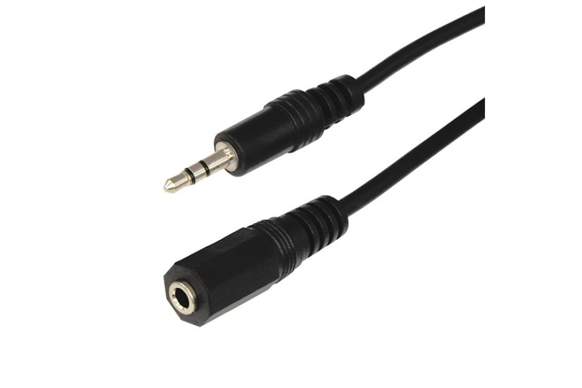 

Кабель-удлинитель Jack 3.5mm(F)-Jack 3.5mm(M), 1.5м, черный REXANT (17-4003), -