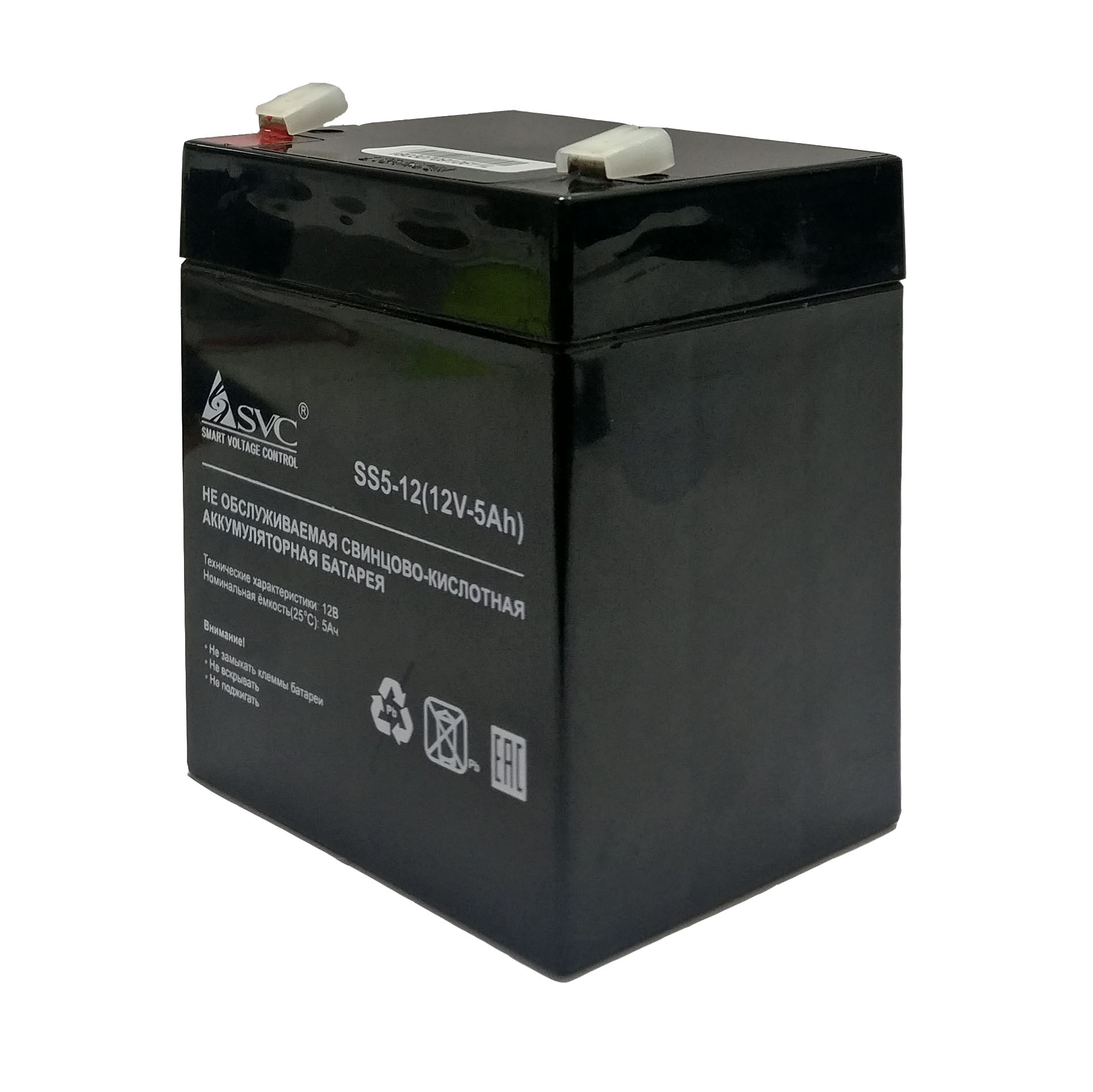 

Аккумуляторная батарея для ИБП SVC, 12V, 5Ah, (SS5-12), 0