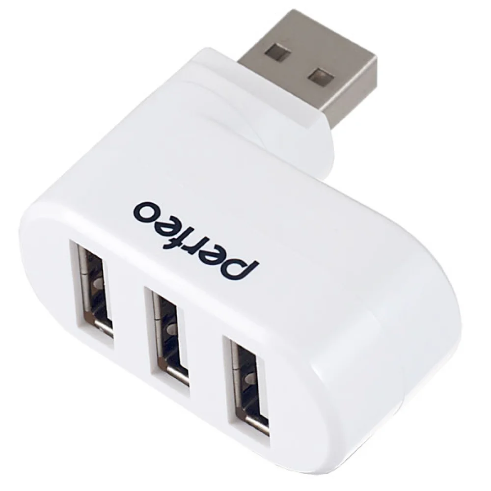 Концентратор Perfeo PF-VI-H024 White, 3xUSB 2.0, белый (PF_4281)