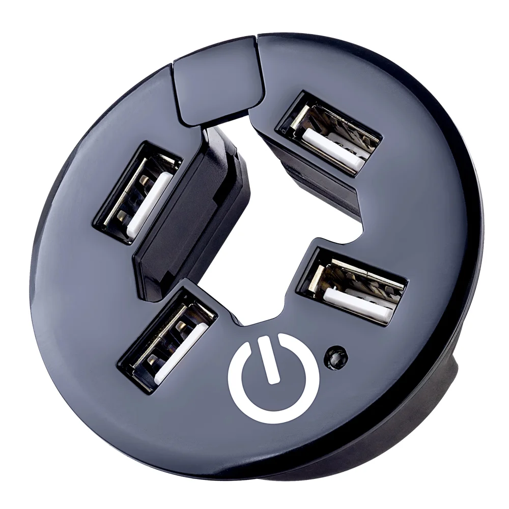 

Концентратор Perfeo PF-H029 Black, 4xUSB 2.0, черный + установка в столешницу (PF_C3219), PF-H029 Black