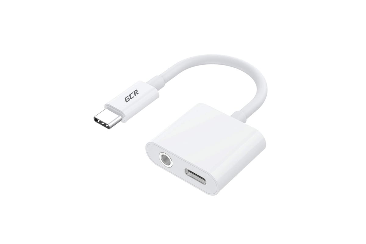 

Кабель USB 2.0 Type-C(m)-USB Type-C(f)+Jack 3.5mm(f), экранированный, 7.5см, белый Greenconnect (VIV52I304)