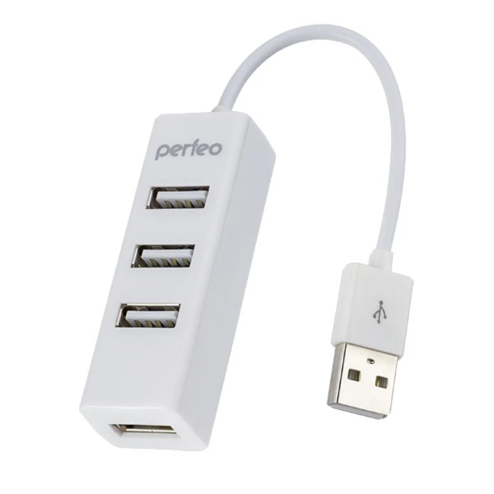 Концентратор Perfeo PF-HYD-6010H White, 4xUSB 2.0, белый (PF_A4526)