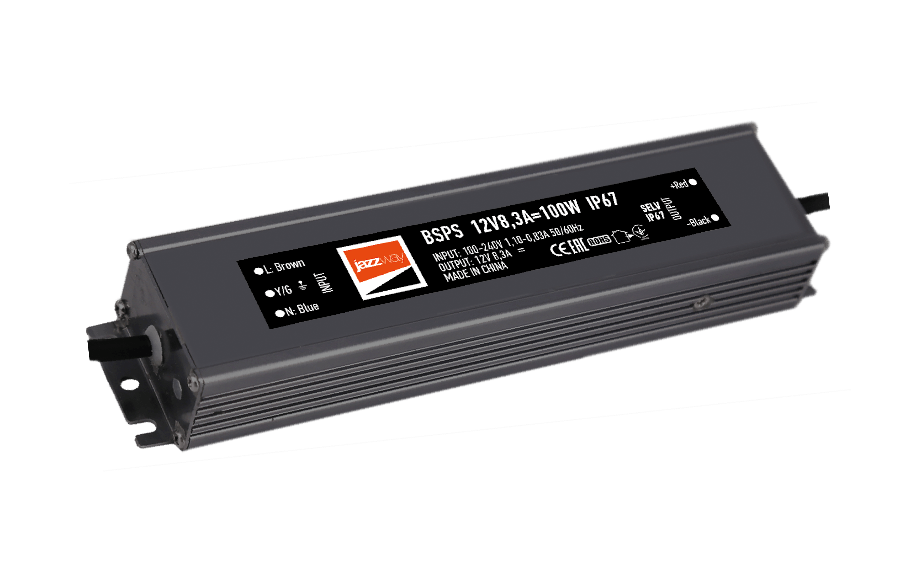 Драйвер, 12В IP67 JazzWay LED, 100Вт, 12В IP67 (3329280A)
