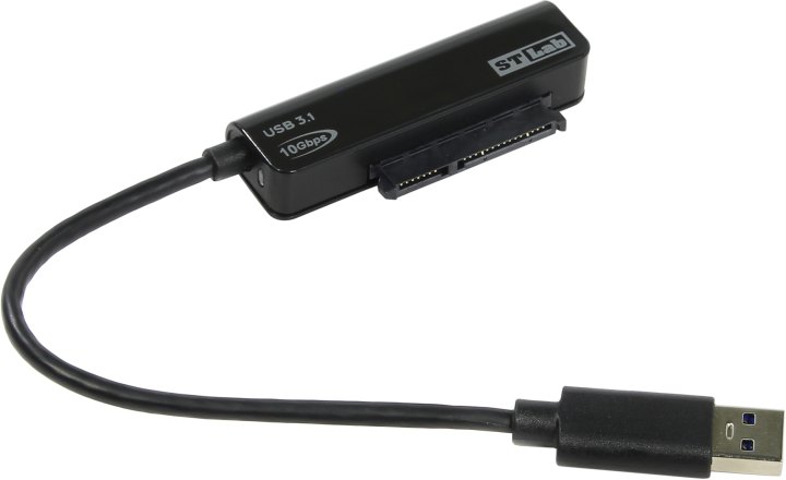 

Переходник (адаптер) USB 3.1(Am)- 2.5" SATA 6G, 0,15, черный STLab U-1450, U-1450