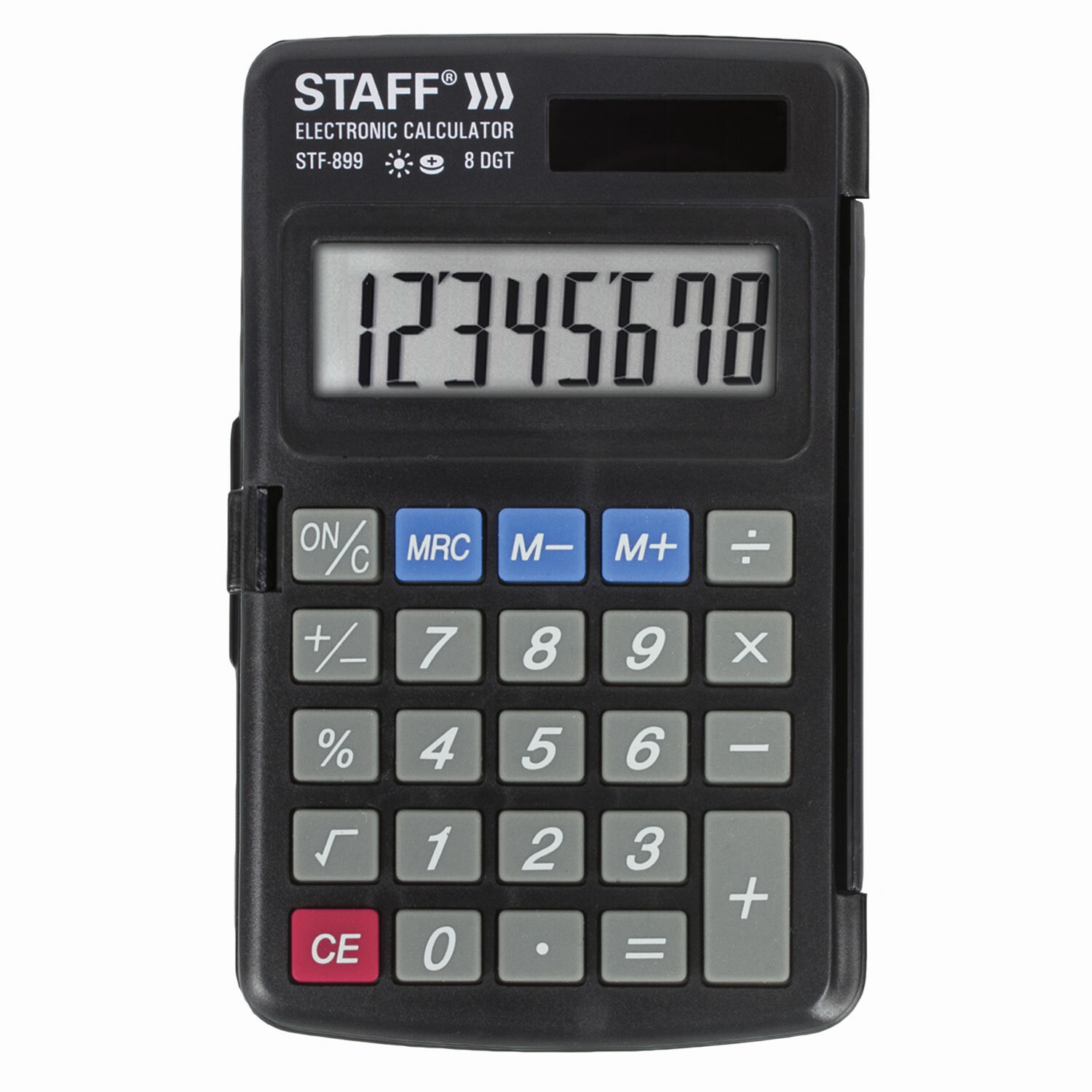 Калькулятор карманный STAFF STF-899, 8-разрядный, однострочный экран, черный (250144)