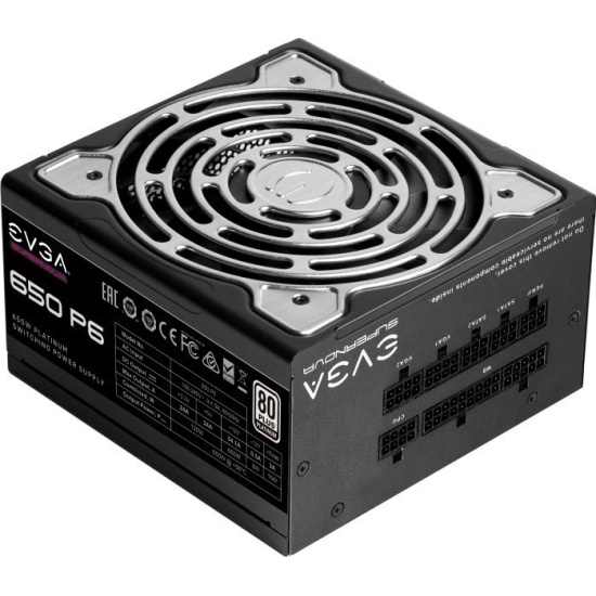 

Блок питания 650Вт ATX EVGA SuperNOVA P6 650, 135 мм, 80 Plus Platinum (220-P6-0650-X2), SuperNOVA P6 650