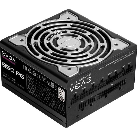 

Блок питания 850Вт ATX EVGA SuperNOVA P6 850, 135 мм, 80 Plus Platinum (220-P6-0850-X2), SuperNOVA P6 850