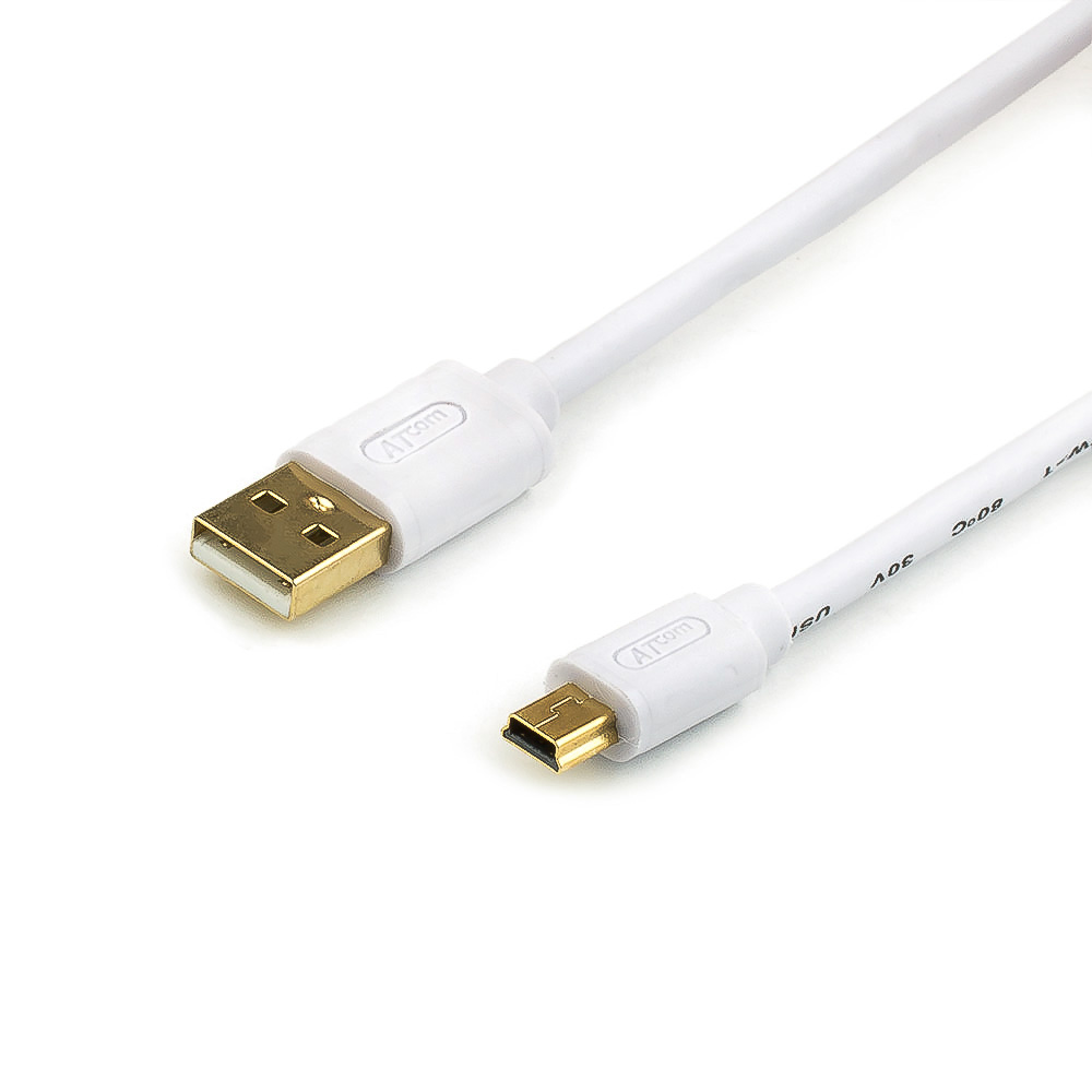 

Кабель Micro USB 2.0(Bm)-USB 2.0(Am), 2.4A, 80см, белый ATCOM (AT3791), 0
