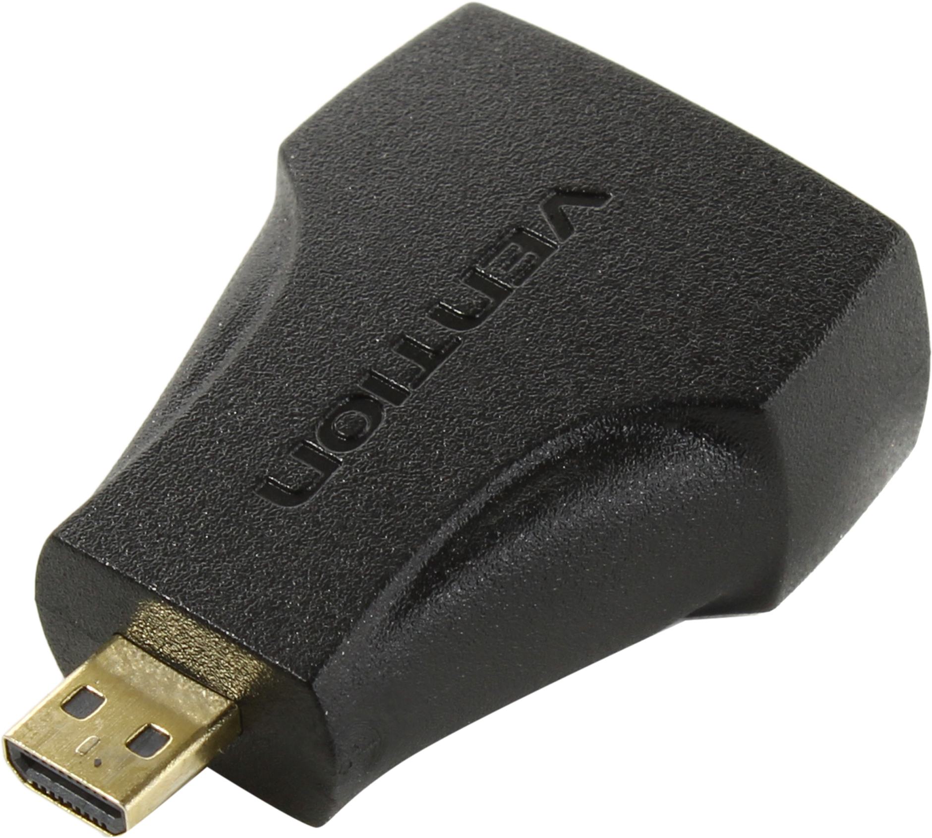 

Кабель-переходник (адаптер) HDMI(19F)-Micro HDMI(19M), 5 см, черный Vention AITB0 (AITB0), AITB0