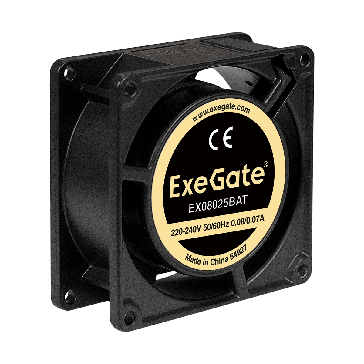 

Вентилятор ExeGate EX08025BAT, 220V, 80 мм, 2600rpm, 32 дБ, клеммы, 1шт (EX288998RUS), EX08025BAT, 220V