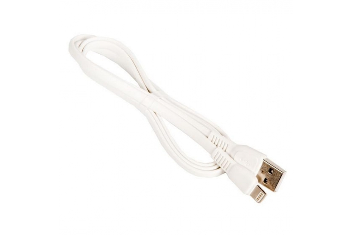 

Кабель USB-Lightning 8-pin, плоский, 2.4A, 1м, белый HOCO Noah X40 (11663), X40