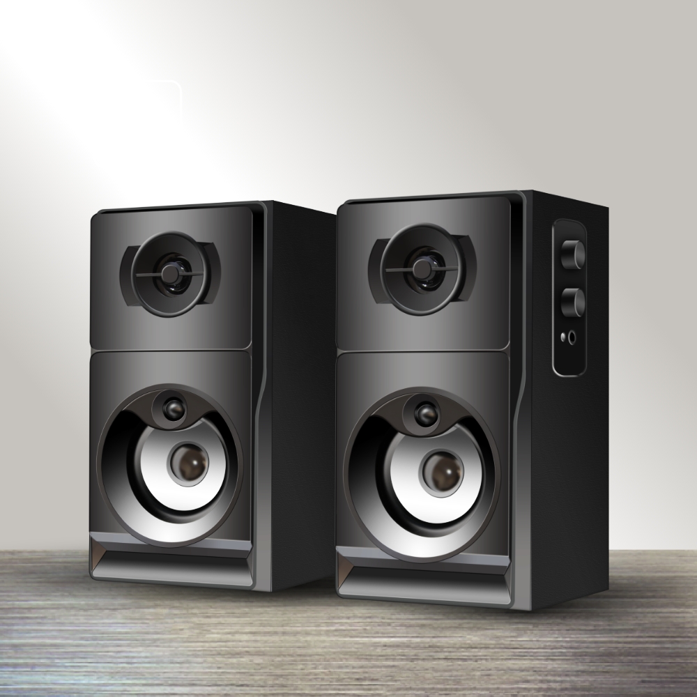 

Акустика 2.0 Ginzzu GM-102, 12Вт, AUX, черный (4892779101318), GM-102