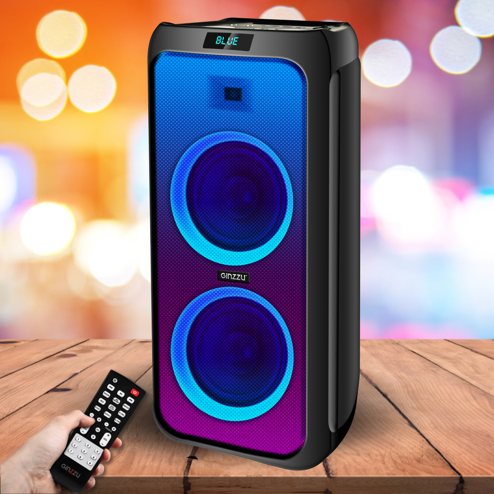 

MIDI-система Ginzzu GM-215, 80 Вт, FM, AUX, USB, microSD, Bluetooth, подсветка, черный (4894194006179), GM-215