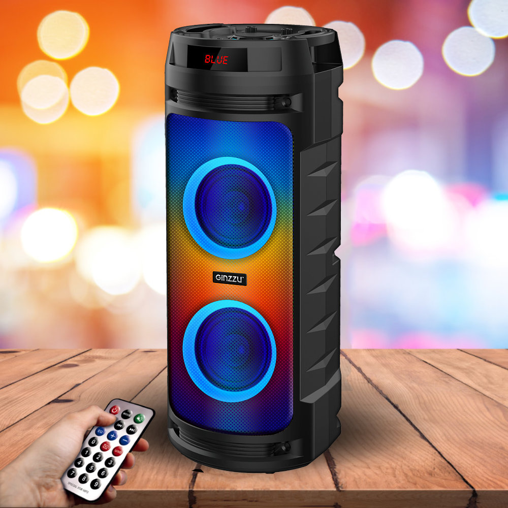 

MIDI-система Ginzzu GM-219, 50 Вт, FM, AUX, USB, microSD, Bluetooth, подсветка, черный (4894196906170), GM-219